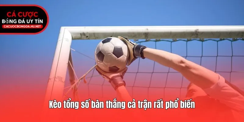 Kèo tổng số bàn thắng cả trận rất phổ biến