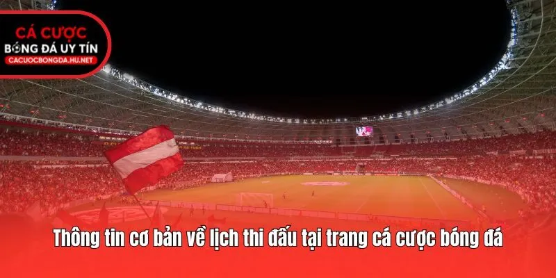 Thông tin cơ bản về lịch thi đấu tại trang cá cược bóng đá