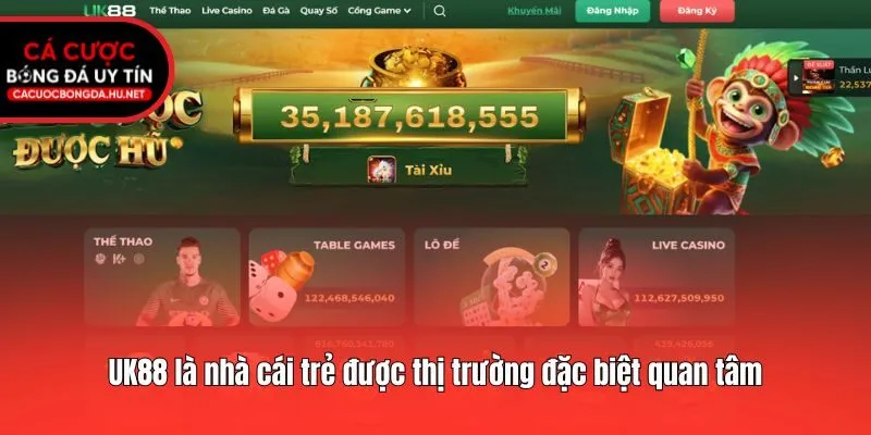 UK88 là nhà cái trẻ được thị trường đặc biệt quan tâm